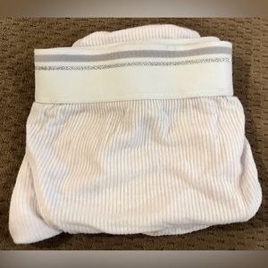 NWOT aerie White High-Leg with Silver Glitter Striped Waistband Panties - S